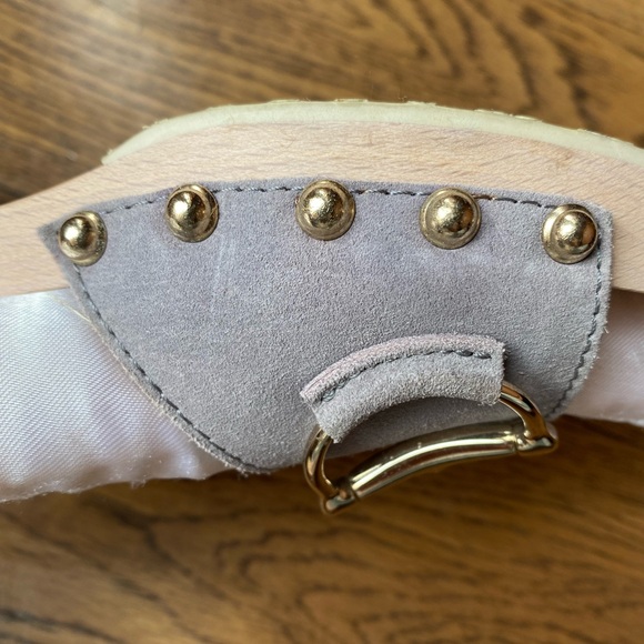 Gucci Blue Suade Horsebit Clog Sandals - Picture 4 of 13